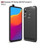 Brushed Texture Carbon Fiber TPU Case for Huawei Y9 Prime 2019 / P Smart Z(Black)