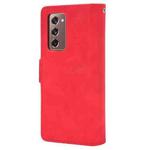 For Samsung Galaxy Z Fold2 5G Wallet Style Skin Feel Calf Pattern Leather Case with Separate Card Slot(Red)