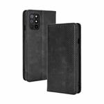 For OnePlus 8T Magnetic Buckle Retro Crazy Horse Texture Horizontal Flip Leather Case with Holder & Card Slots & Photo Frame(Black)
