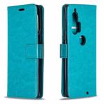 For Motorola Edge+ Crazy Horse Texture Horizontal Flip Leather Case with Holder & Card Slots & Wallet & Photo Frame(Blue)