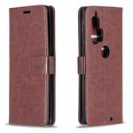 For Motorola Edge+ Crazy Horse Texture Horizontal Flip Leather Case with Holder & Card Slots & Wallet & Photo Frame(Brown)