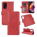 For OPPO Realme X7 Pro Dual-side Magnetic Buckle Horizontal Flip Leather Case with Holder & Card Slots & Wallet(Red)