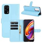 For OPPO Realme X7 Pro Litchi Texture Horizontal Flip Protective Case with Holder & Card Slots & Wallet(Blue)