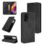For Oppo Realme X7 Retro-skin Business Magnetic Suction Leather Case with Holder & Card Slots & Wallet(Black)