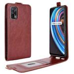 For Oppo Realme X7 R64 Texture Single Vertical Flip Leather Protective Case with Card Slots & Photo Frame(Brown)