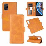 For Oppo Realme X7 Dual-side Magnetic Buckle Horizontal Flip Leather Case with Holder & Card Slots & Wallet(Yellow)