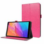 For Huawei MatePad T8 8.0 2-Folding Business Horizontal Flip PU Leather Case with Card Slots & Holder(RoseRed)