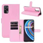 For Oppo Realme X7 Litchi Texture Horizontal Flip Protective Case with Holder & Card Slots & Wallet(Pink)