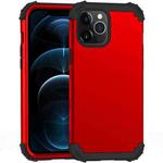 For iPhone 12 Pro Max PC+ Silicone Three-piece Anti-drop Mobile Phone Protective Back Cover(Red)