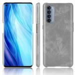 For OPPO Reno4 Pro 4G (Foreign India Version)  Shockproof Litchi Texture PC + PU Case(Gray)