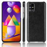 For Samsung Galaxy M31s Shockproof Litchi Texture PC + PU Case(Black)