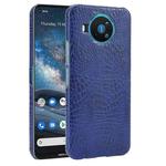 For Nokia 8.3 Shockproof Crocodile Texture PC + PU Case(Blue)