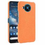 For Nokia 8.3 Shockproof Crocodile Texture PC + PU Case(Orange)