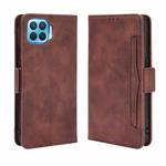 For OPPO F17 Pro / A93 / Reno4 Lite Wallet Style Skin Feel Calf Pattern Leather Case with Separate Card Slot(Brown)