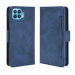 For OPPO F17 Pro / A93 / Reno4 Lite Wallet Style Skin Feel Calf Pattern Leather Case with Separate Card Slot(Blue)