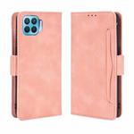 For OPPO F17 Pro / A93 / Reno4 Lite Wallet Style Skin Feel Calf Pattern Leather Case with Separate Card Slot(Pink)