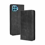 For OPPO F17 Pro / A93 / Reno4 Lite Magnetic Buckle Retro Crazy Horse Texture Horizontal Flip Leather Case with Holder & Card Slots & Photo Frame(Black)