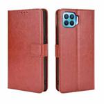 For OPPO F17 Pro /A93 /Reno4 Lite Retro Crazy Horse Texture Horizontal Flip Leather Case , with Holder & Card Slots & Photo Frame(Brown)