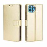 For OPPO F17 Pro /A93 /Reno4 Lite Retro Crazy Horse Texture Horizontal Flip Leather Case , with Holder & Card Slots & Photo Frame(Gold)