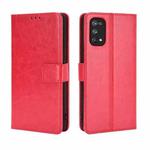 For OPPO Realme 7 Pro Retro Crazy Horse Texture Horizontal Flip Leather Case , with Holder & Card Slots & Photo Frame(Red)
