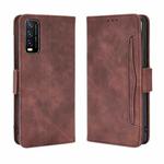For VIVO Y20 2020/ Y20i  Wallet Style Skin Feel Calf Pattern Leather Case，with Separate Card Slot(Brown)