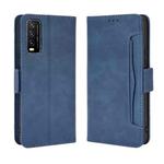 For VIVO Y20 2020/ Y20i  Wallet Style Skin Feel Calf Pattern Leather Case，with Separate Card Slot(Blue)