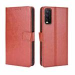 For VIVO Y20 2020/ Y20i  Retro Crazy Horse Texture Horizontal Flip Leather Case , with Holder & Card Slots & Photo Frame(Brown)