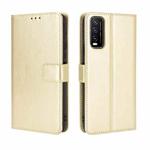 For VIVO Y20 2020/ Y20i  Retro Crazy Horse Texture Horizontal Flip Leather Case , with Holder & Card Slots & Photo Frame(Gold)