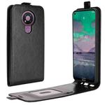 For Nokia 3.4 R64 Texture Single Vertical Flip Leather Protective Case with Card Slots & Photo Frame(Black)