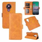 For Nokia 3.4 Dual-side Magnetic Buckle Horizontal Flip Leather Case with Holder & Card Slots & Wallet(Yellow)