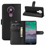 For Nokia 3.4 Litchi Texture Horizontal Flip Protective Case with Holder & Card Slots & Wallet(Black)