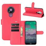 For Nokia 3.4 Litchi Texture Horizontal Flip Protective Case with Holder & Card Slots & Wallet(Red)