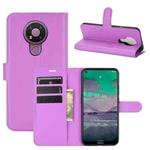 For Nokia 3.4 Litchi Texture Horizontal Flip Protective Case with Holder & Card Slots & Wallet(Purple)