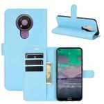 For Nokia 3.4 Litchi Texture Horizontal Flip Protective Case with Holder & Card Slots & Wallet(Blue)