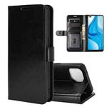 For OPPO F17 Pro R64 Texture Single Horizontal Flip Protective Case with Holder & Card Slots & Wallet& Photo Frame(Black)