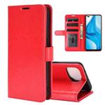 For OPPO F17 Pro R64 Texture Single Horizontal Flip Protective Case with Holder & Card Slots & Wallet& Photo Frame(Red)