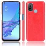 For OPPO A53 (2020) / A32 (2020) Shockproof Litchi Texture PC + PU Case(Red)