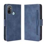 For OPPO A53 2020 / A53S 2020 / A33 Wallet Style Skin Feel Calf Pattern Leather Case with Separate Card Slot(Blue)