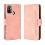 For OPPO A53 2020 / A53S 2020 / A33 Wallet Style Skin Feel Calf Pattern Leather Case with Separate Card Slot(Pink)