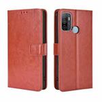 For OPPO A53 2020 / A53S 2020 / A33  Retro Crazy Horse Texture Horizontal Flip Leather Case with Holder & Card Slots(Brown)