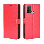 For OPPO A53 2020 / A53S 2020 / A33  Retro Crazy Horse Texture Horizontal Flip Leather Case with Holder & Card Slots(Red)