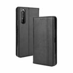 For Sony Xperia 5 II Magnetic Buckle Retro Crazy Horse Texture Horizontal Flip Leather Case with Holder & Card Slots & Photo Frame(Black)