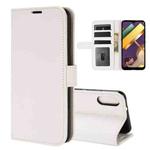 For LG K22 R64 Texture Single Horizontal Flip Protective Case with Holder & Card Slots & Wallet& Photo Frame(White)