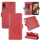 For LG K22 Dual-side Magnetic Buckle Horizontal Flip Leather Case with Holder & Card Slots & Wallet(Red)