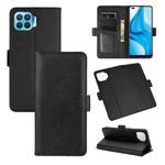 For OPPO F17 Pro Dual-side Magnetic Buckle Horizontal Flip Leather Case with Holder & Card Slots & Wallet(Black)