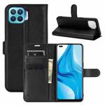 For OPPO F17 Pro Litchi Texture Horizontal Flip Protective Case with Holder & Card Slots & Wallet(Black)