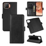 For OPPO F17 Dual-side Magnetic Buckle Horizontal Flip Leather Case with Holder & Card Slots & Wallet(Black)