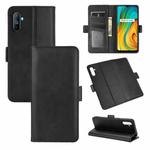 For OPPO Realme C3 without Fingerprint Dual-side Magnetic Buckle Horizontal Flip Leather Case with Holder & Card Slots & Wallet(Black)