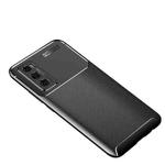 For vivo V20 SE Carbon Fiber Texture Shockproof TPU Case(Black)