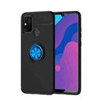 For OPPO Realme 7i Metal Ring Holder 360 Degree Rotating TPU Case(Black+Blue)